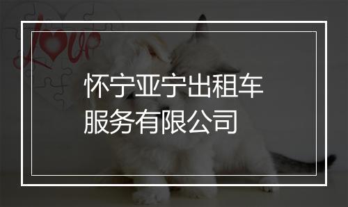 怀宁亚宁出租车服务有限公司
