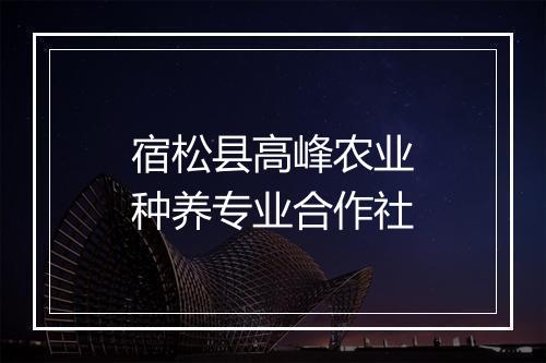 宿松县高峰农业种养专业合作社