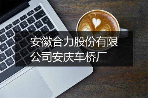 安徽合力股份有限公司安庆车桥厂