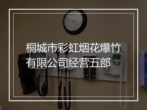 桐城市彩虹烟花爆竹有限公司经营五部
