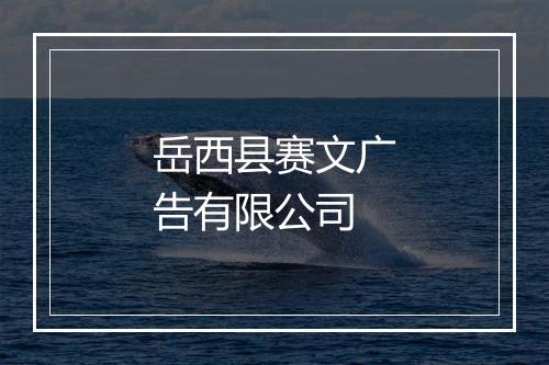 岳西县赛文广告有限公司