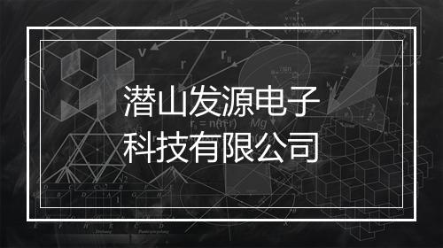 潜山发源电子科技有限公司