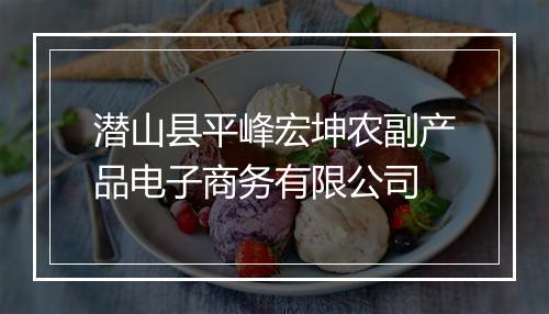 潜山县平峰宏坤农副产品电子商务有限公司