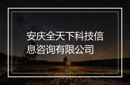 安庆全天下科技信息咨询有限公司