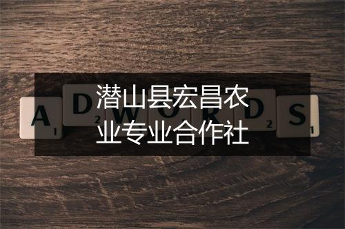 潜山县宏昌农业专业合作社