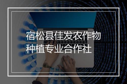 宿松县佳发农作物种植专业合作社