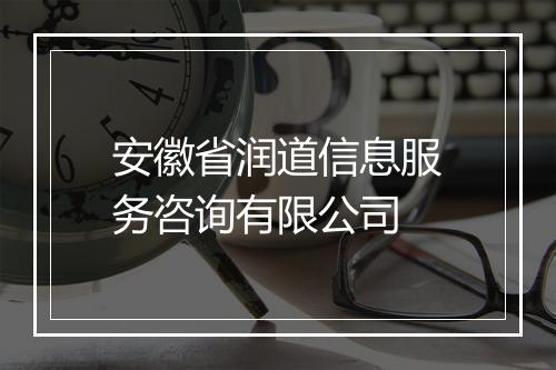 安徽省润道信息服务咨询有限公司