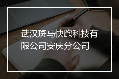 武汉斑马快跑科技有限公司安庆分公司