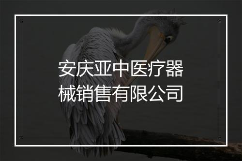 安庆亚中医疗器械销售有限公司