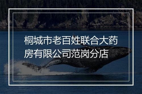 桐城市老百姓联合大药房有限公司范岗分店
