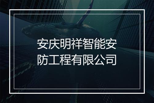 安庆明祥智能安防工程有限公司