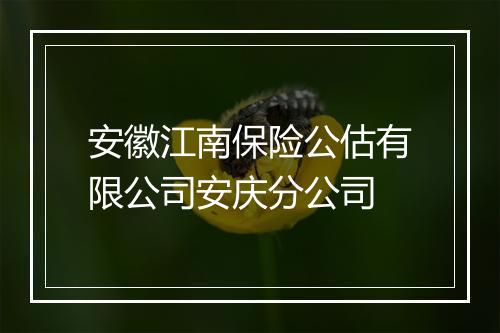 安徽江南保险公估有限公司安庆分公司
