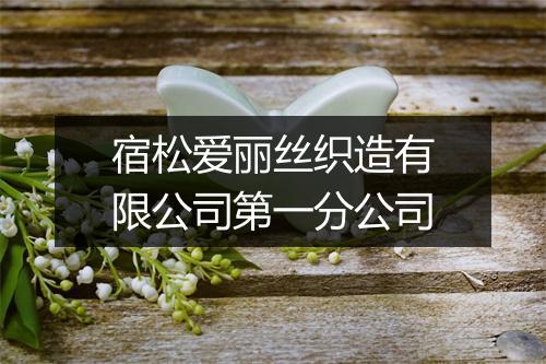 宿松爱丽丝织造有限公司第一分公司