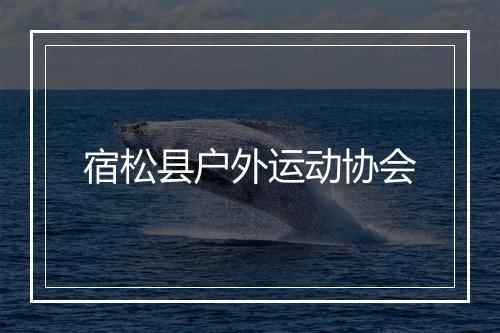 宿松县户外运动协会