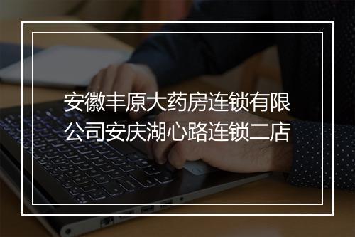 安徽丰原大药房连锁有限公司安庆湖心路连锁二店