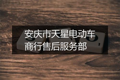 安庆市天星电动车商行售后服务部
