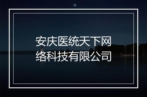 安庆医统天下网络科技有限公司
