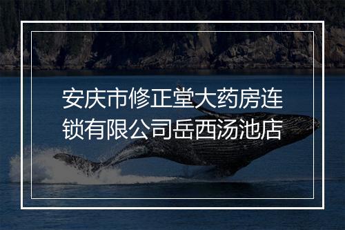 安庆市修正堂大药房连锁有限公司岳西汤池店