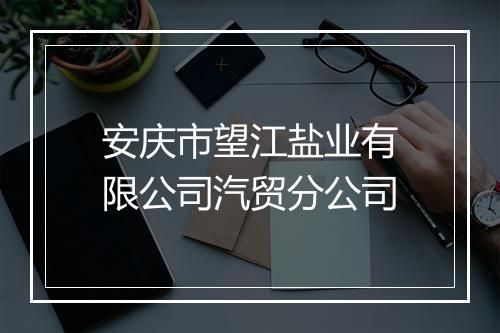 安庆市望江盐业有限公司汽贸分公司