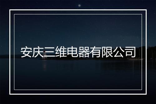 安庆三维电器有限公司