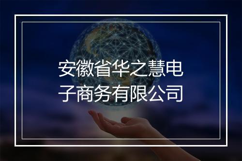 安徽省华之慧电子商务有限公司