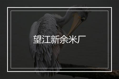 望江新余米厂