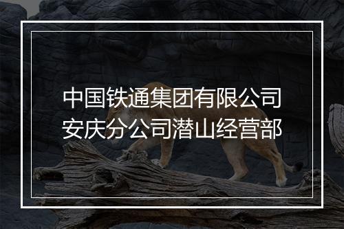中国铁通集团有限公司安庆分公司潜山经营部