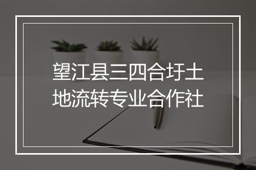 望江县三四合圩土地流转专业合作社