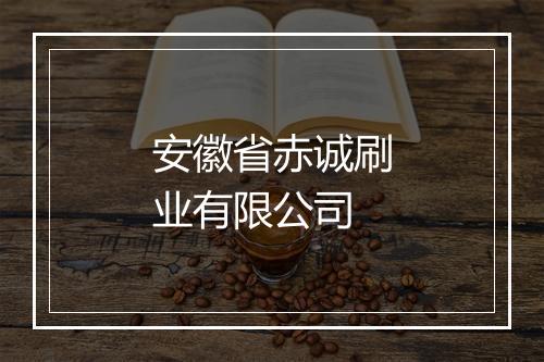 安徽省赤诚刷业有限公司
