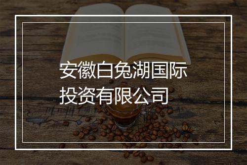 安徽白兔湖国际投资有限公司