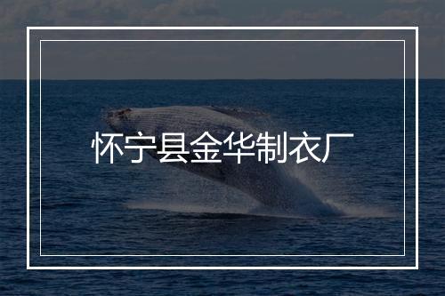 怀宁县金华制衣厂