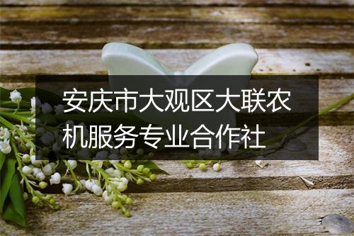 安庆市大观区大联农机服务专业合作社