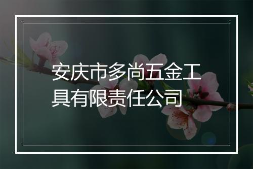 安庆市多尚五金工具有限责任公司