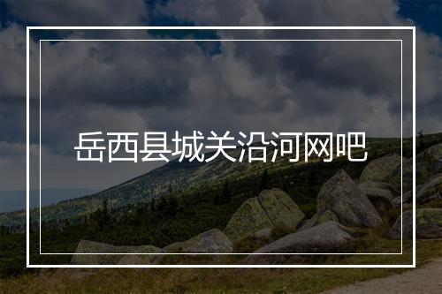 岳西县城关沿河网吧