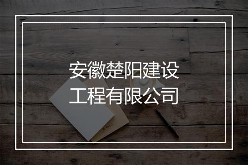 安徽楚阳建设工程有限公司