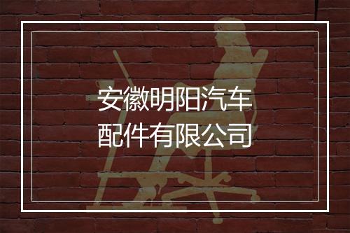 安徽明阳汽车配件有限公司