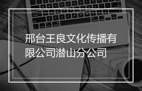 邢台王良文化传播有限公司潜山分公司
