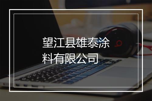 望江县雄泰涂料有限公司