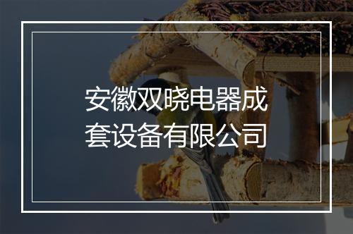 安徽双晓电器成套设备有限公司