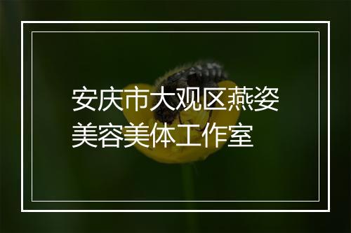 安庆市大观区燕姿美容美体工作室