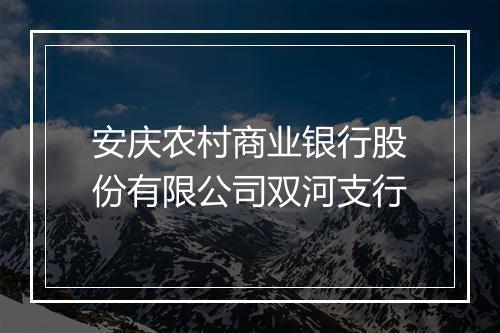 安庆农村商业银行股份有限公司双河支行