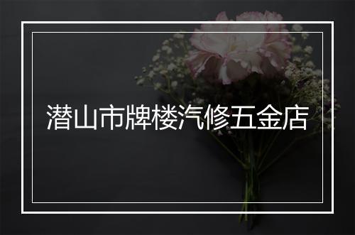 潜山市牌楼汽修五金店