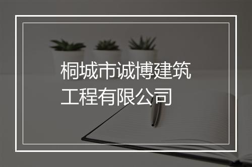 桐城市诚博建筑工程有限公司