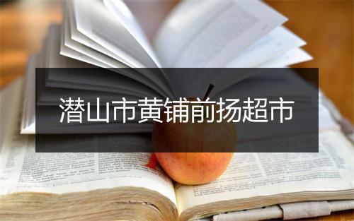 潜山市黄铺前扬超市