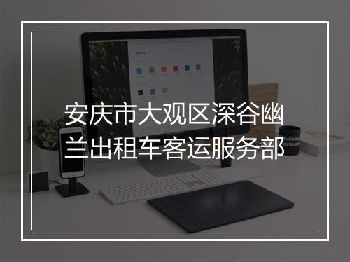安庆市大观区深谷幽兰出租车客运服务部