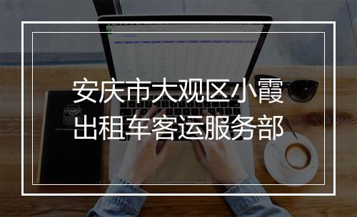 安庆市大观区小霞出租车客运服务部