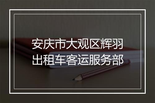 安庆市大观区辉羽出租车客运服务部