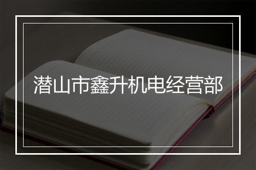 潜山市鑫升机电经营部