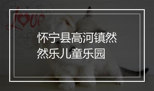 怀宁县高河镇然然乐儿童乐园
