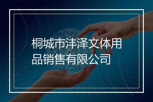 桐城市沣泽文体用品销售有限公司